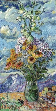 花束と山々 コロラド州 1951 モダンな装飾の花 Oil Paintings